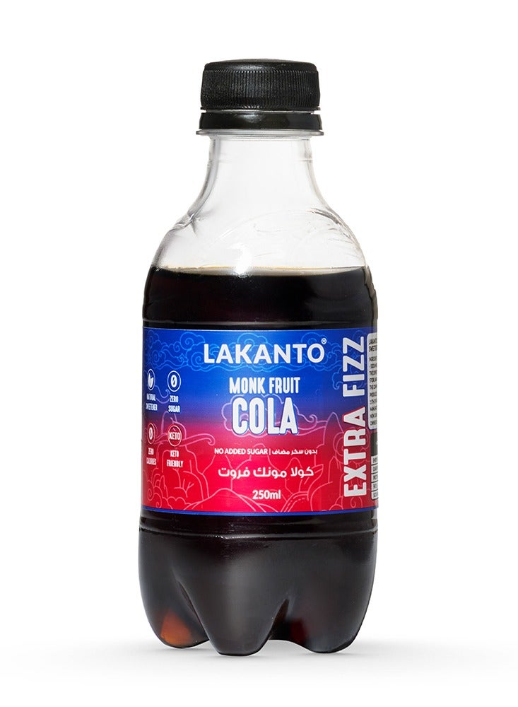 LAKANTO Naturally Sweetened Cola With Monkfruit - 250 ml - Image 1