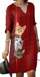 2023 new on the new digital 3D printing in the long sleeve dress fashion personality 3d pullover A- line skirt women HSZXQ040 - Image 2