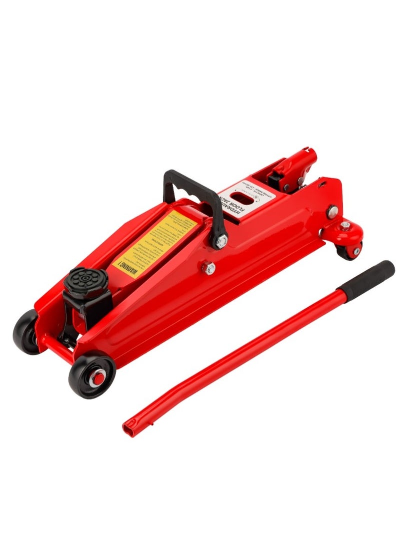 Geepas Hydraulic Floor Jack- GAT59402/ 3 ton or 3000 kg Capacity, 133 to 387 mm Lifting Range/ with Wheels, Perfect for Car, Pickup Truck, Truck, RV, Auto Repair, Industrial Engineering/ Red - Image 5