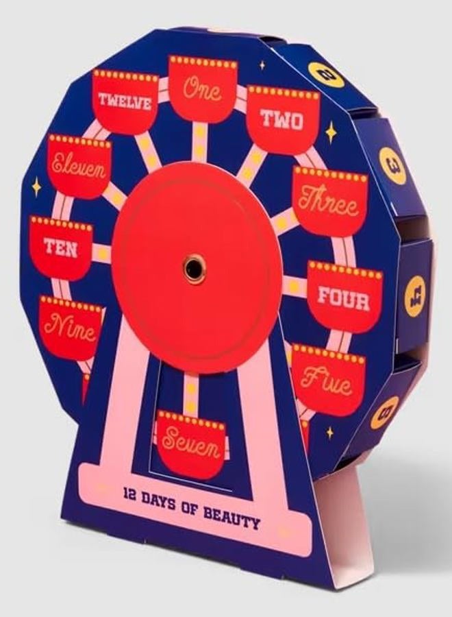 Ulta JoyBright 12 Days of Beauty Holiday Collection, Makeup and Skincare Gift Set, Pink and Blue Ferris Wheel Design, Western Theme - Image 2