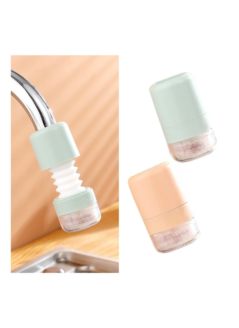 SYOSI 2PCS Faucet Booster Filter, 360 Rotating Water Filter Splash-Proof Faucet Attachment Filter Cartridge Replacement Faucet Water Filtration Filtered Faucet Water Tap Purifier for Kitchen Bathroom  - Image 1