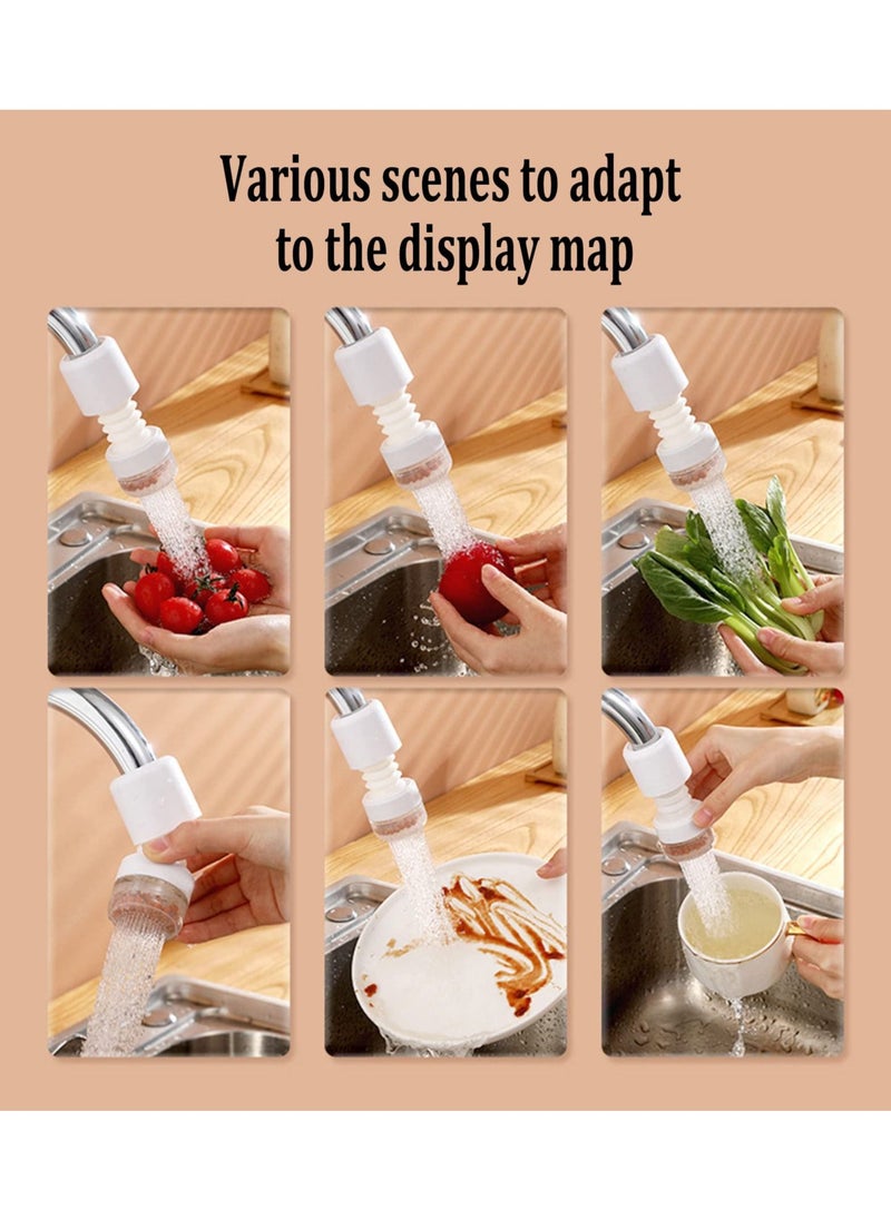 SYOSI 2PCS Faucet Booster Filter, 360 Rotating Water Filter Splash-Proof Faucet Attachment Filter Cartridge Replacement Faucet Water Filtration Filtered Faucet Water Tap Purifier for Kitchen Bathroom  - Image 4