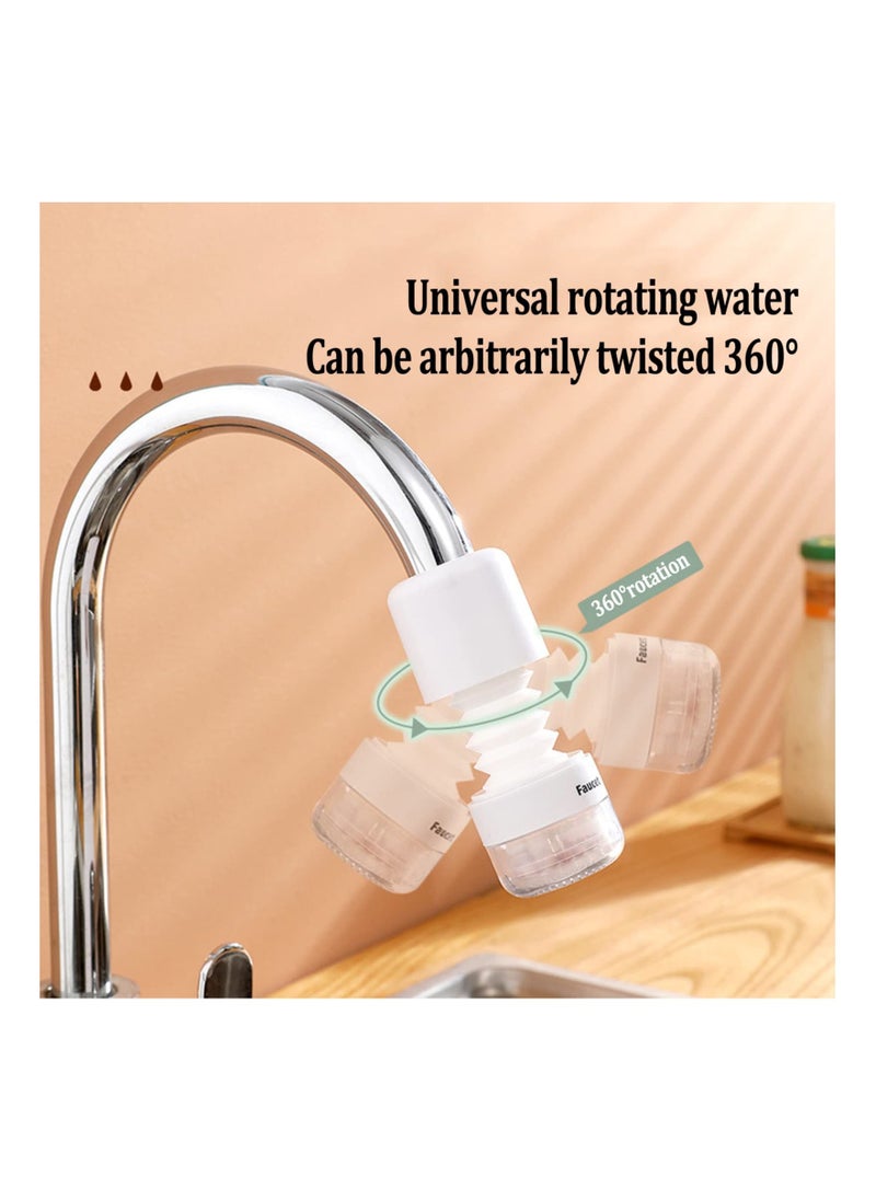 SYOSI 2PCS Faucet Booster Filter, 360 Rotating Water Filter Splash-Proof Faucet Attachment Filter Cartridge Replacement Faucet Water Filtration Filtered Faucet Water Tap Purifier for Kitchen Bathroom  - Image 5
