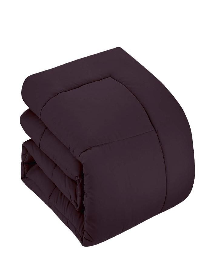 Sweet Home Collection Sweet Home Collection Down Alternative Comforter All Season Warmth Luxurious Plush Loft Microfiber Fill Duvet Insert Bedding, Queen, Purple  - Image 2