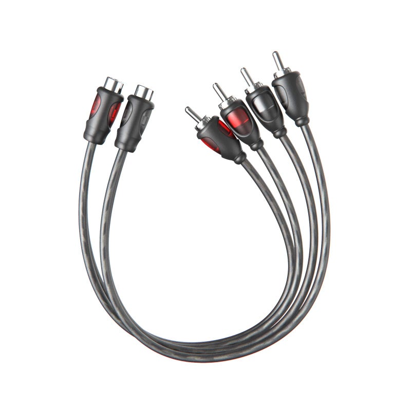 ROCKRIX 1ft RCA 1 Female to 2 Male Audio Speaker Y Adapter Splitter Cable (2 Pack) - Image 5