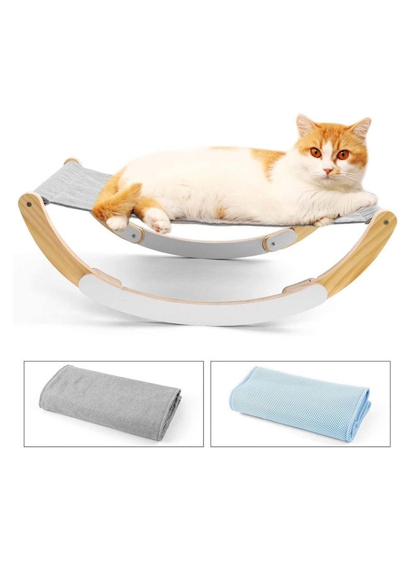 Cool Baby COOLBABY Cat Bed Pet Bed Pet Shaker Antislip Mat Design Washable Breathable Cloth Pad Solid Wood Cat Bed - Image 4
