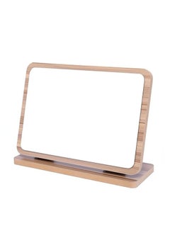 Generic Wooden Makeup Mirror, 90° Folding Vanity Mirror, Suitable for Fine Makeup and Daily Skin Care  - Image 1