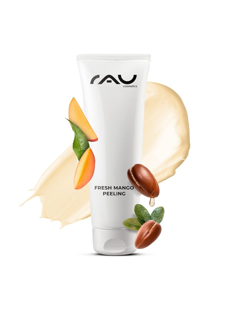rau cosmetics RAU Cosmetics Enzyme Peeling Fresh Mango Peeling 253 Fl oz  Peeling against blackheads pimples  regeneration booster for mature impure sensitive  dry skin  citric acid vitamin C vitamin E 