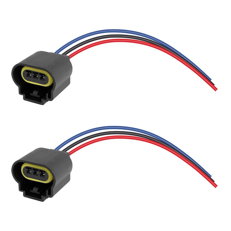 2PCS H139008 Headlight Connector with Wire PigtailFemaleMale Headlight Socket for Headlights Fog Lights ConversionEssential Headlight Wiring Harness Car Accessories Female Socket