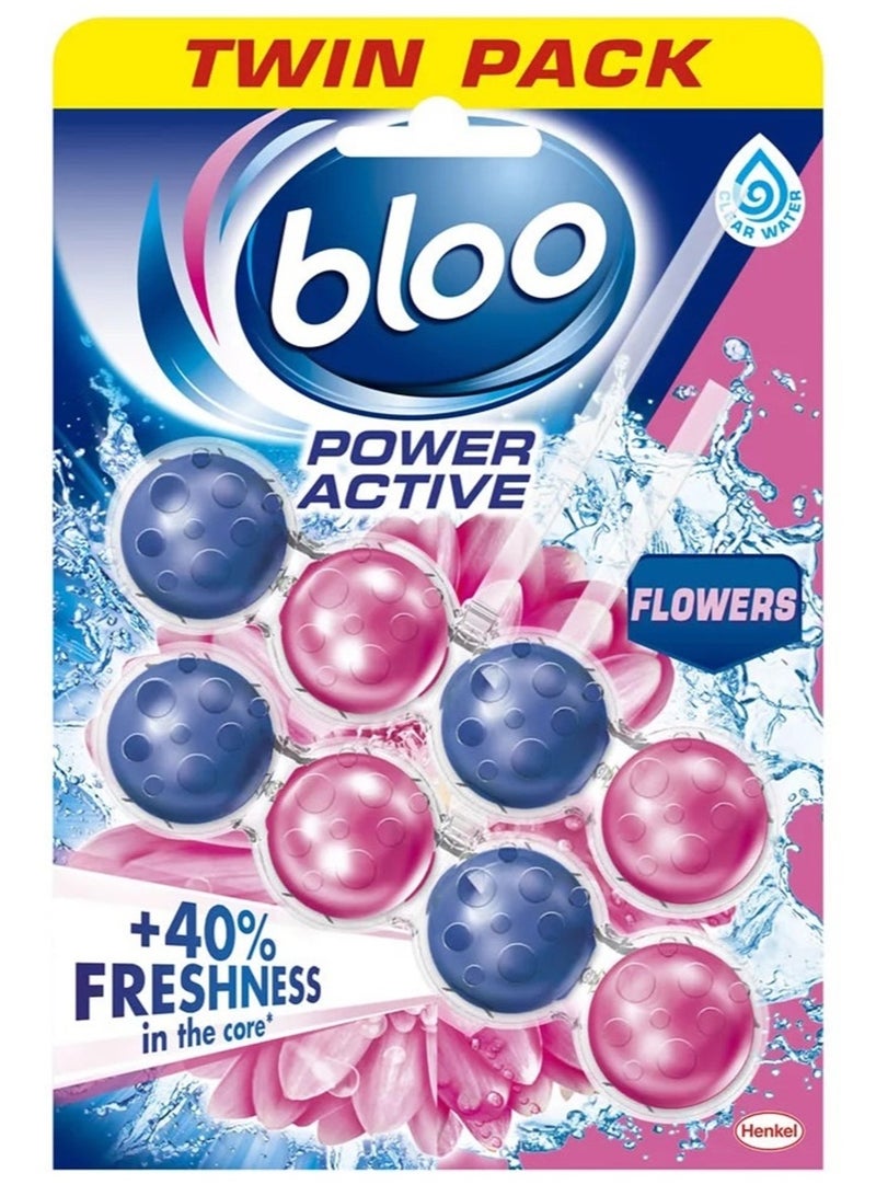 bloo Power Active Flowers Toilet Rim Block 100G - Image 1