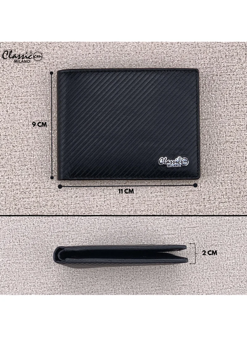 Classic Milano Black (CNH-11) Classic Milano Genuine Leather Wallet for Men – Slim Bifold Men’s Wallet with RFID Blocking, Multiple Card Slots – Stylish Mens Purse Wallets Gift for Husband, Father for Men | Best Price UAE