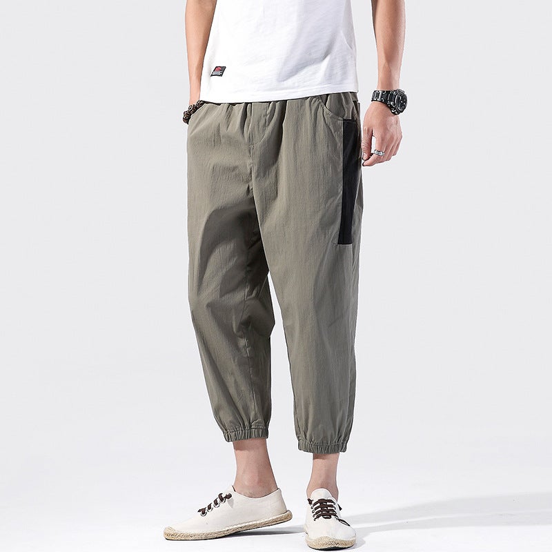 Chinese Style Ankle-Length Pants Men'S 2020 New Arrival Leg-Tight Loose Leg Pants Chinese Style Cotton And Linen Men'S Pants - Image 4