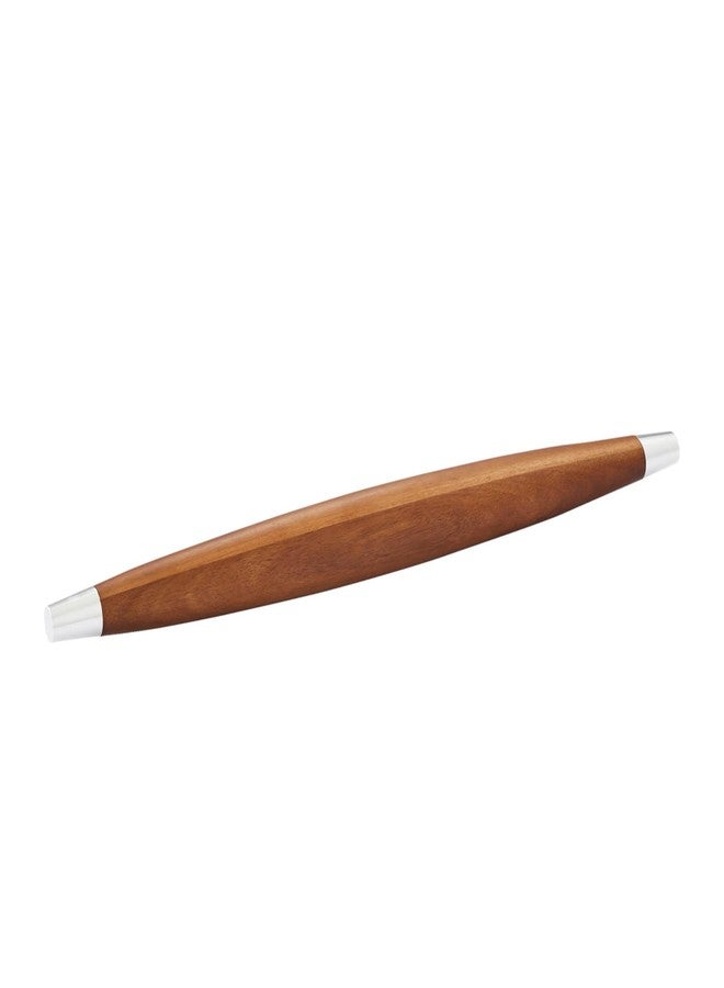 nambe Novo French Rolling Pin | Acacia Wood Roll Pin for Fondant, Pie Crust, Cookie, Pastry, Dough | Tapered Design & Smooth Construction | Essential Kitchen Utensil - Image 1