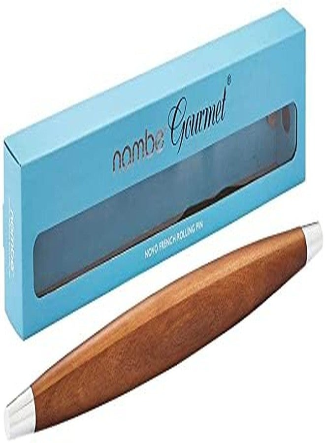 nambe Novo French Rolling Pin | Acacia Wood Roll Pin for Fondant, Pie Crust, Cookie, Pastry, Dough | Tapered Design & Smooth Construction | Essential Kitchen Utensil - Image 3