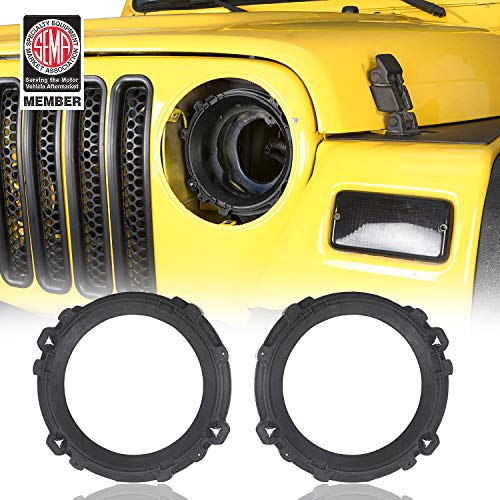 Hooke Road TJ Headlight Mount Bracket Retainer Ring Replacement Compatible with Jeep Wrangler TJ 97-06 - Image 1