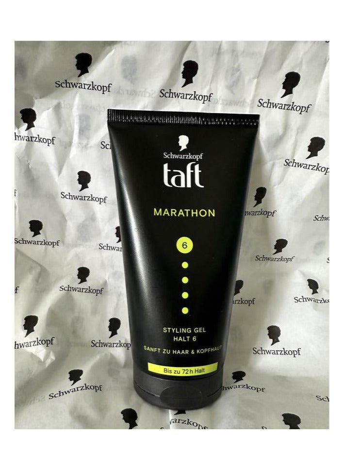 Schwarzkopf German Brand, Hair gel, Schwarzkopf TAFT Marathon Styling Gel – Up to 72 Hours Strong Hold, Water-Resistant, Extreme Endurance for an Energetic Hairstyle,150 Ml. - Image 5