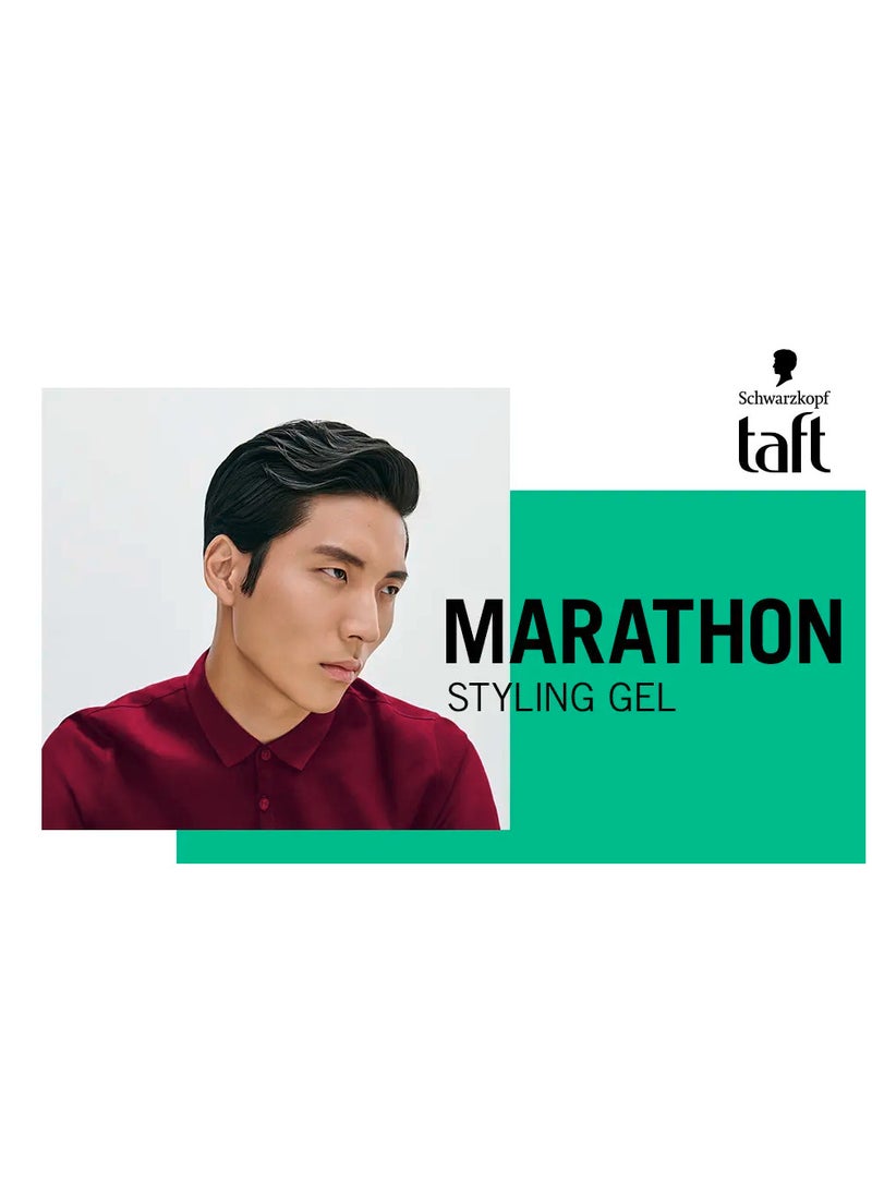 Schwarzkopf - German Brand, Hair gel, Schwarzkopf TAFT Marathon Styling Gel – Up to 72 Hours Strong Hold, Water-Resistant, Extreme Endurance for an Energetic Hairstyle,150 Ml. - Image 1