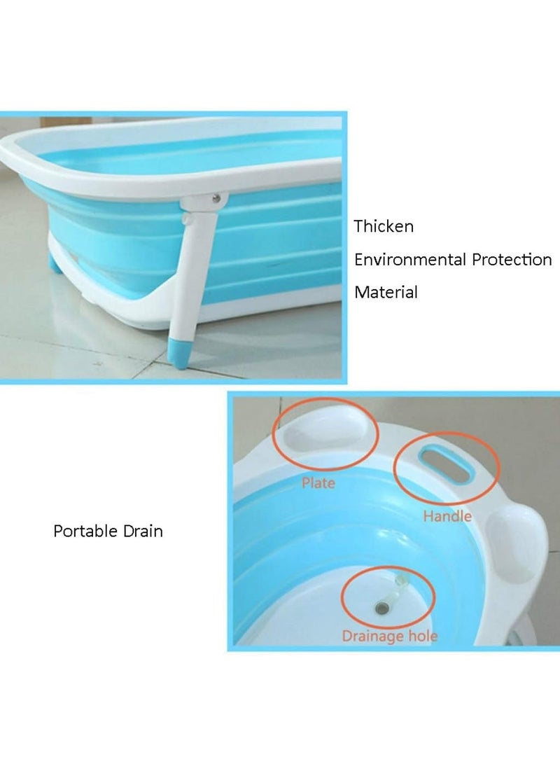Foldable Baby, Toddler Space-Saving Design, Collapsible, Portable, and Multi-Use Shower Tub for Kids and Pets (Color Pink, Blue) - Image 4