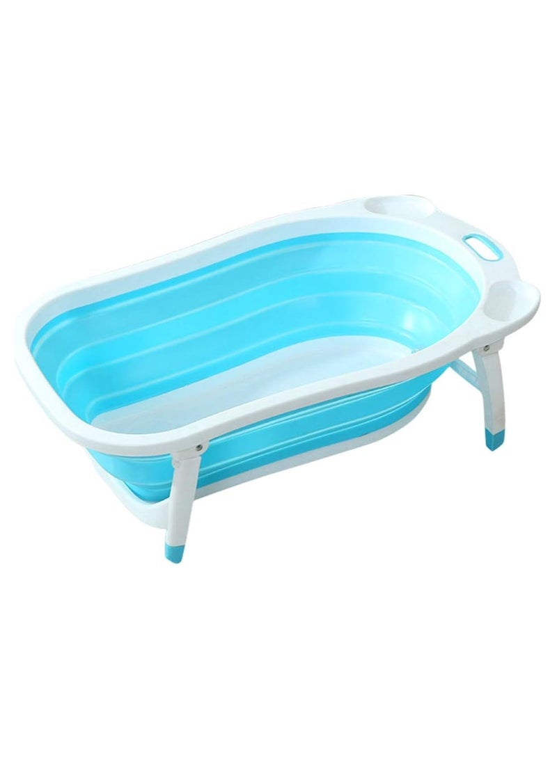 Foldable Baby, Toddler Space-Saving Design, Collapsible, Portable, and Multi-Use Shower Tub for Kids and Pets (Color Pink, Blue) - Image 2