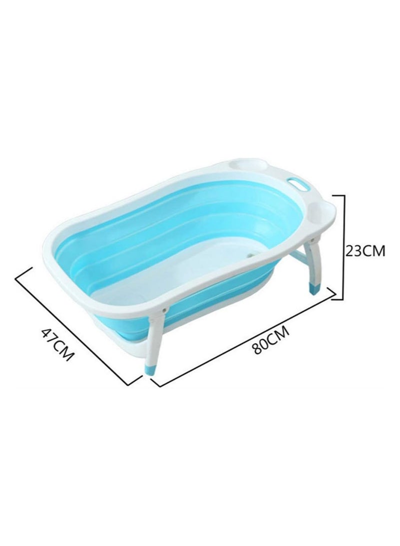 Foldable Baby, Toddler Space-Saving Design, Collapsible, Portable, and Multi-Use Shower Tub for Kids and Pets (Color Pink, Blue) - Image 3