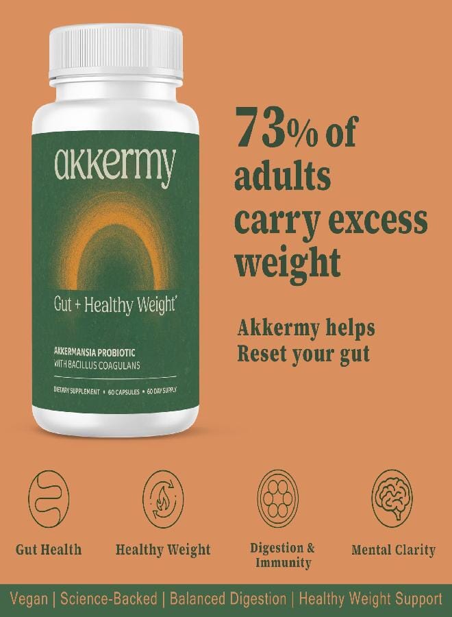 Akkermansia Probiotic for Healthy Weight | Naturally Increases GLP-1 | 60 Day Supply | Made in USA | Contains Bacillus Coagulans, Vitamins B2, D3 & Chromium | SIBO Friendly, Vegan & Gluten Free - Image 4