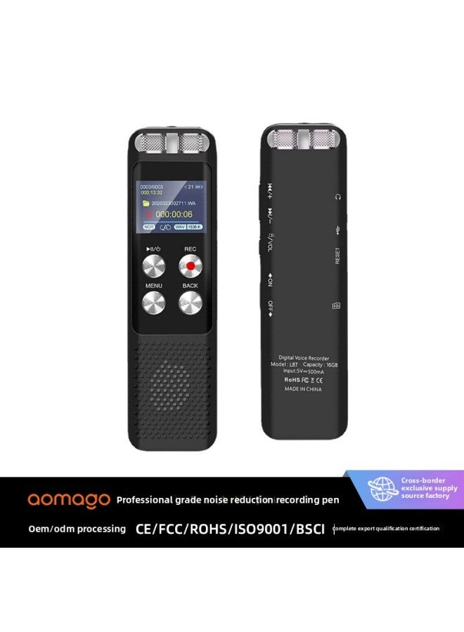 Portable Recorder For Small Portable Students To Play Outside The Class Business Meeting Intelligent Recording Pen-Color:Black (L169)-Capacity:32G - Image 2