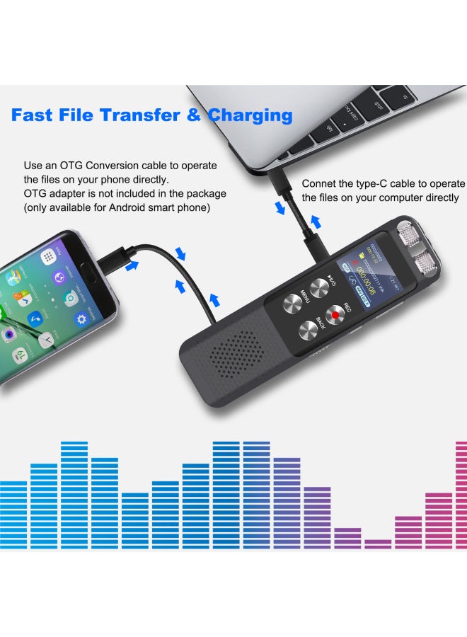 Portable Recorder For Small Portable Students To Play Outside The Class Business Meeting Intelligent Recording Pen-Color:Black (L169)-Capacity:32G - Image 4