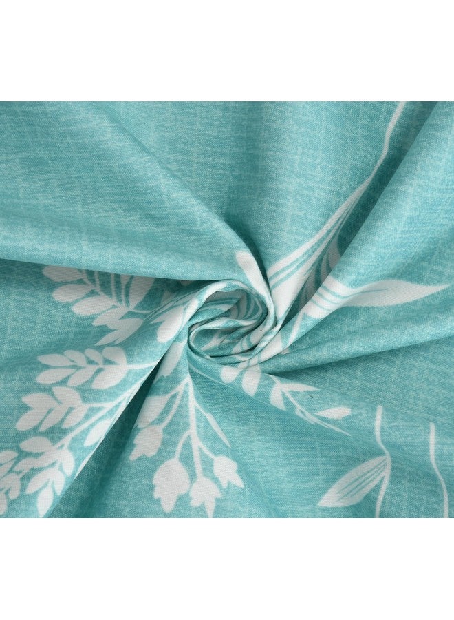 Furnistitchs Premium Glace Cotton 200 TC Elastic Fitted Bedsheets King Size Double Bed With 2 Pillow Covers (Sea Green Ocean, Queen Fitted 60X78) - Image 3