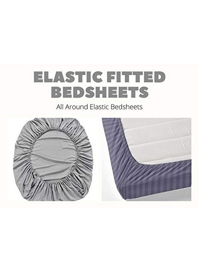 Furnistitchs Premium Glace Cotton 200 TC Elastic Fitted Bedsheets King Size Double Bed With 2 Pillow Covers (Sea Green Ocean, Queen Fitted 60X78) - Image 5