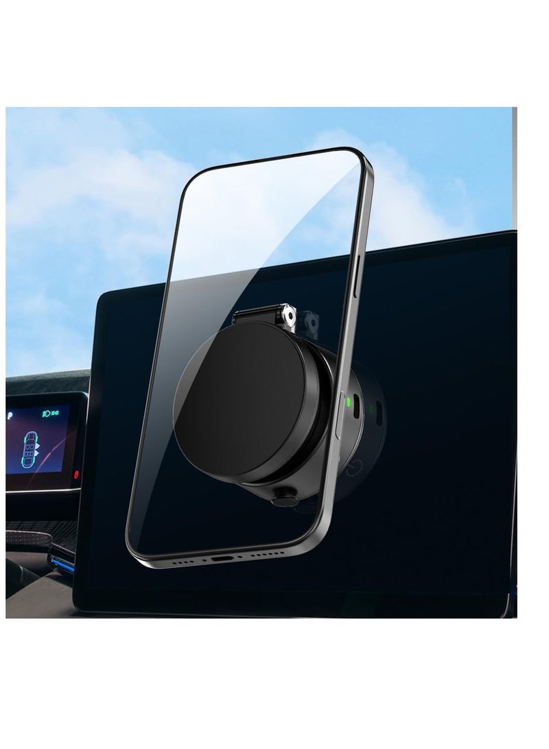 AMBERJACK Vacuum Magnetic Suction Phone Mount Holder, Car dashboard phone mount, Double Side Use Magnetic Folding Phone Holder, Suction Cup,Adjustable Magnetic 360 Rotateable Phone Holder For iPhone, Samsung - Image 4
