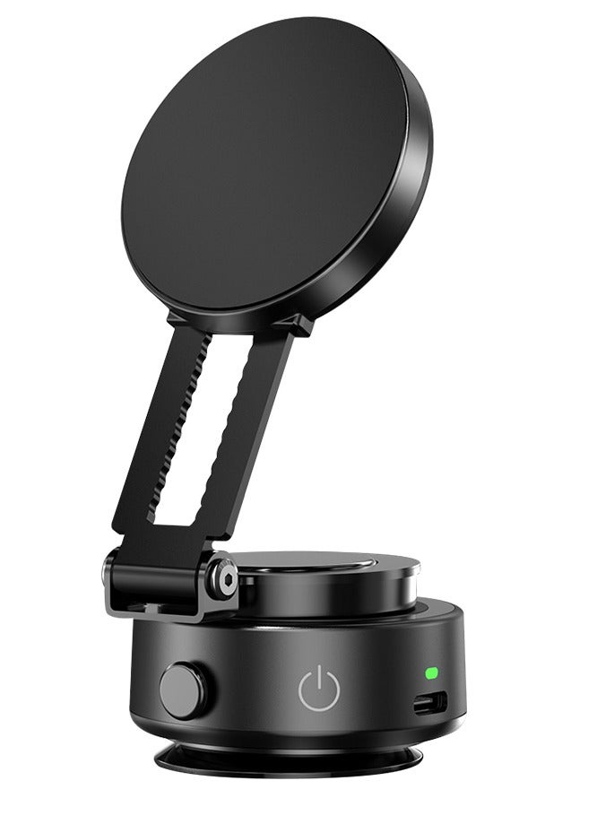 AMBERJACK Vacuum Magnetic Suction Phone Mount Holder, Car dashboard phone mount, Double Side Use Magnetic Folding Phone Holder, Suction Cup,Adjustable Magnetic 360 Rotateable Phone Holder For iPhone, Samsung - Image 1