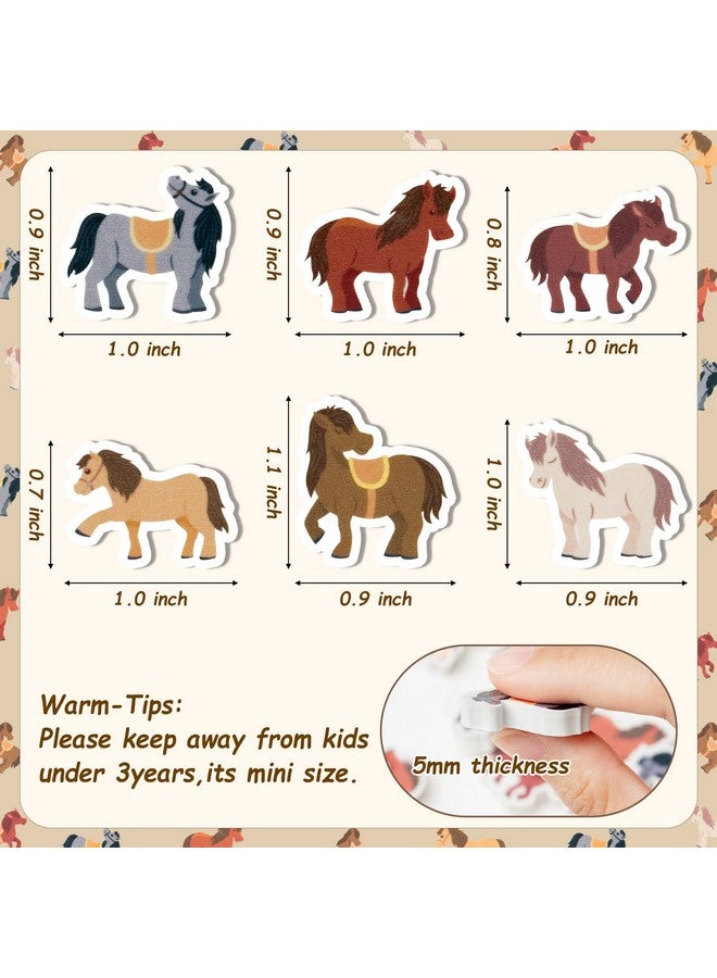 Haooryx 60Pcs Horse Shaped Mini Eraser For Kids Bulk Novelty Horse Animal Pencil Eraser 3D Desk Puzzle Erasers Pet For Student Classroom Reward Prizes Gift Horse Racing Derby Party Favors Supply - Image 3