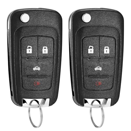 LYFUCESS 2 PCS Flip Keyless Entry Key Fob Replacement Remote Fits for Chevy Equinox Camaro 2010-2019 Malibu 2014-2016 Impala 2014-2019 Sonic 2012-2017 Cruze 2011-2016 GMC Terrain Buick Car Remote OHT01060512 - Image 1