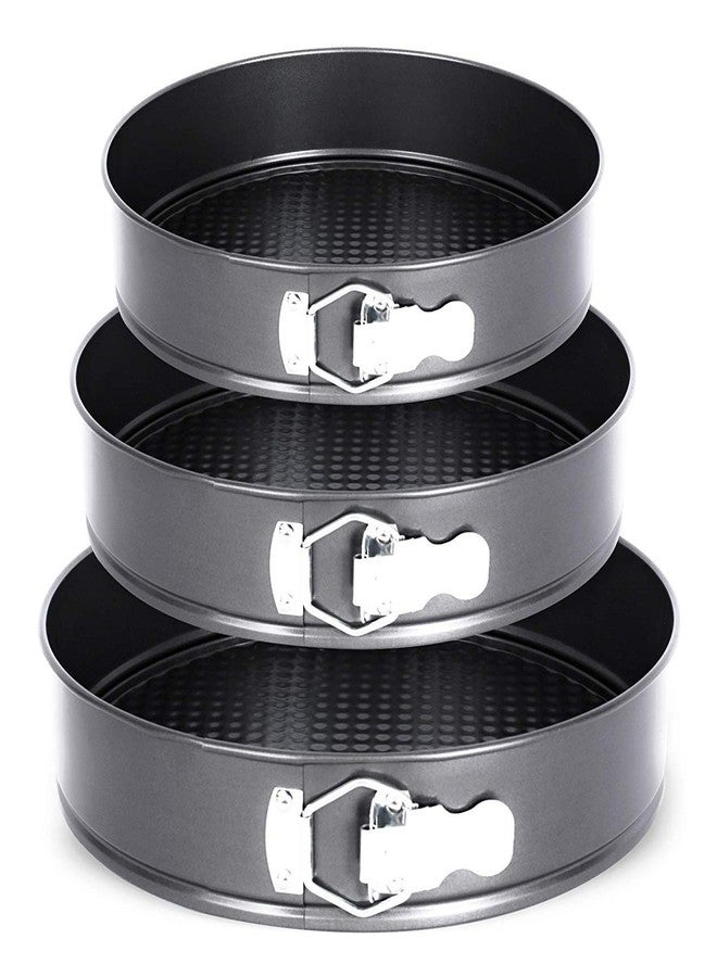 Kosh - Perfect Baking Tools for Beginners or Experts- Bakeware Cake Mould Non-Stick Teflon Coated Carbon Steel Cake Mold/Baking Tray/Tin/Pan - 1 pc (3 PC Round Cake Mould) - Image 1