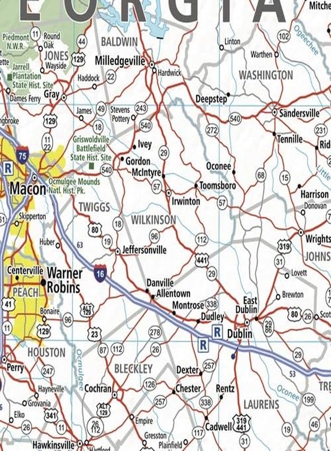 MapSherpa: Georgia State Wall Map - 24 x 30 inch Poster - Front Lamination - Image 2