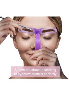 Generic 8 Styles Reusable Eyebrow Stencil Kit with Handle and Strap, Washable Positioning Tool - 5.2 Inch Wide, 4 Inch Long  - Image 2