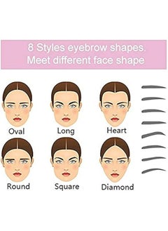 Generic 8 Styles Reusable Eyebrow Stencil Kit with Handle and Strap, Washable Positioning Tool - 5.2 Inch Wide, 4 Inch Long  - Image 4