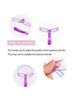 Generic 8 Styles Reusable Eyebrow Stencil Kit with Handle and Strap, Washable Positioning Tool - 5.2 Inch Wide, 4 Inch Long  - Image 5