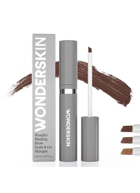Wonderskin Eyebrow Tint  Wonder Blading Brow Stain  Go Masque Long Lasting Brow Tint Transfer Proof and Smudge Proof Eyebrow Stain Dark Brunette