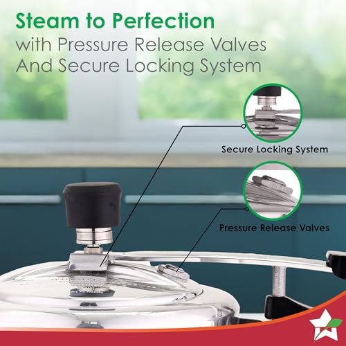 Wonderchef Alfa Aluminium Inner Lid Pressure Cooker | 3 Litre | Sautéing, Steaming, Frying, Boiling, Pressure Cooking | Induction and Gas Cooktops Friendly | BIS Approved | Cool Touch Handles - Image 4