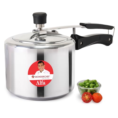 Wonderchef Alfa Aluminium Inner Lid Pressure Cooker | 3 Litre | Sautéing, Steaming, Frying, Boiling, Pressure Cooking | Induction and Gas Cooktops Friendly | BIS Approved | Cool Touch Handles - Image 1