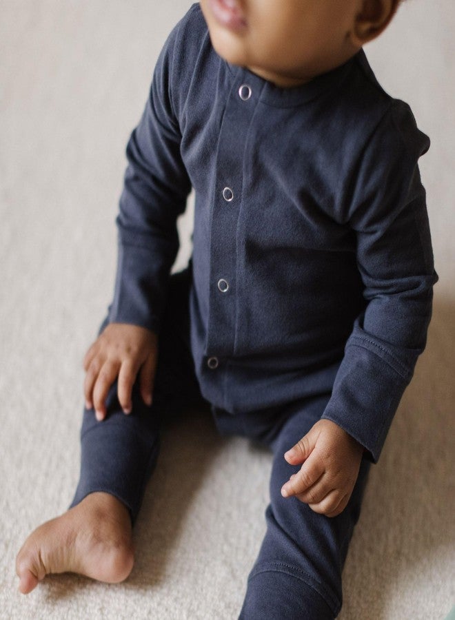 PEHR Baby’s First Essentials Set, Fountain Blue | 100% Organic Cotton, 3-Piece Unisex Newborn Gift Set | Long Sleeve One-Piece, Romper, and Leggings (0–3M) - Image 2