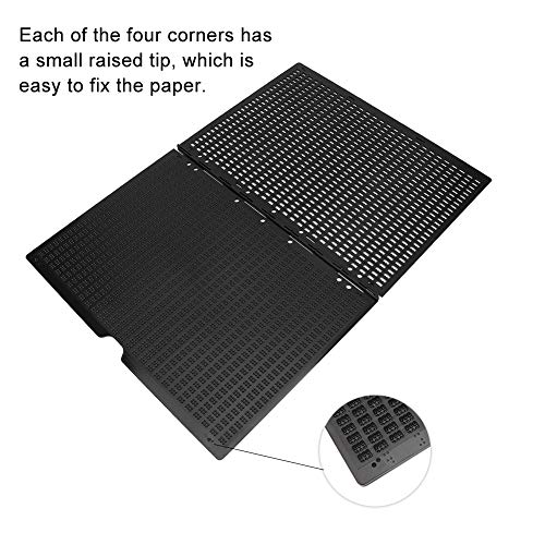 Agatige 27 Lines 30 Cells Braille Writing Slate with Stylus Portable Braille Fingerboard Writing Learning Tool for Blind and Visually Impaired, 12 x 8.7in - Image 3