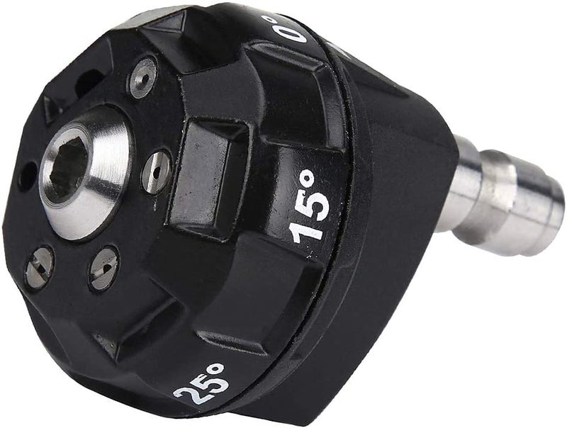 فوهة غسيل الضغط: تبديل سريع بقياس 1/4 بوصة، 6 أنماط رش قابلة للتعديل، فتحة بمقياس 3.0 - تصميم مضغوط وخفيف الوزن، ملحق احترافي للتنظيف الخارجي في المنزل ومستخدمي غسالات الضغط - Image 1