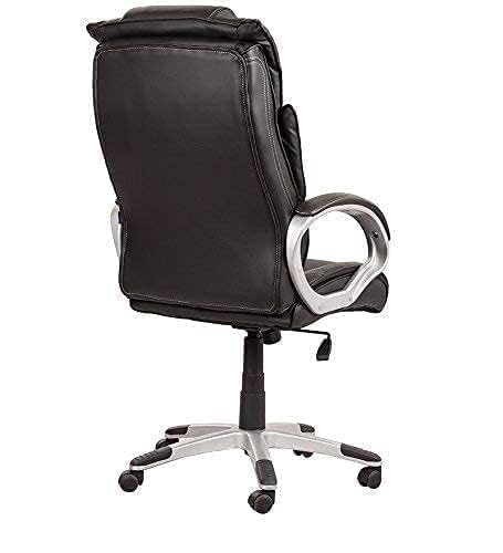 Mezonite Mezonite Orthopedic Boss Chair Breathable Leatherette Office Chair Ergonomic Executive Chair with Spacious Cushioned Seat Heavy Duty Metal Base Rocking Function Black - Image 3