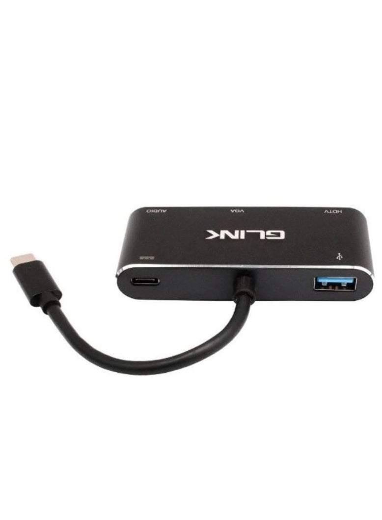 جلينك محول GLINK GL-058 من نوع USB-C إلى HDTV/VGA بدقة 4K - Image 2