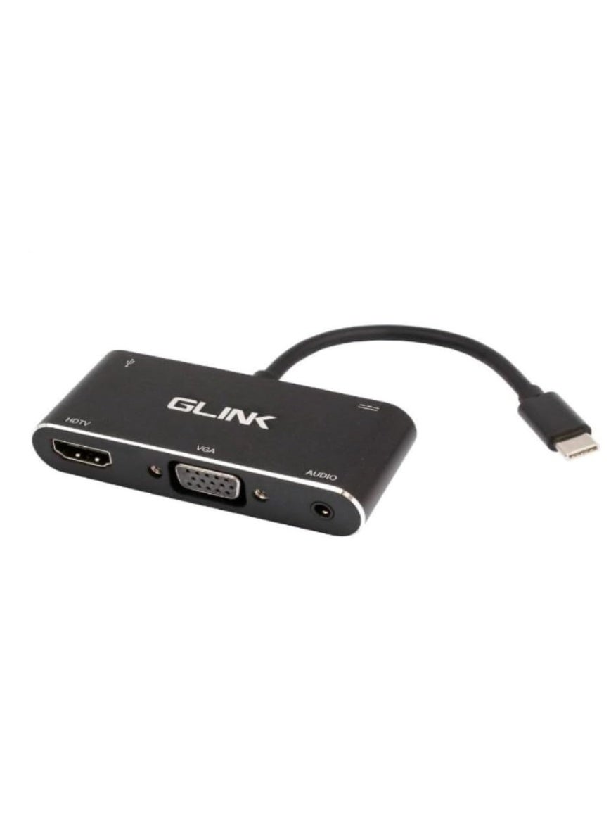 جلينك Glink gl-058 usb-c To Hdtv Vga Adapter usbc