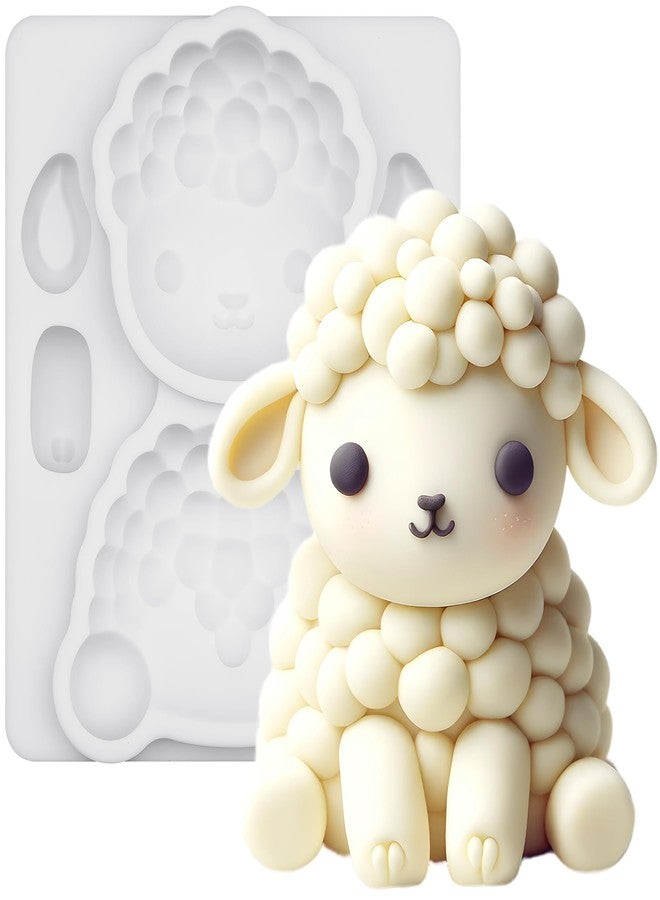 FUNSHOWCASE Fondant Mold Sheep Farm Animal Cake Topper 3.3 Inches Tall - Image 1