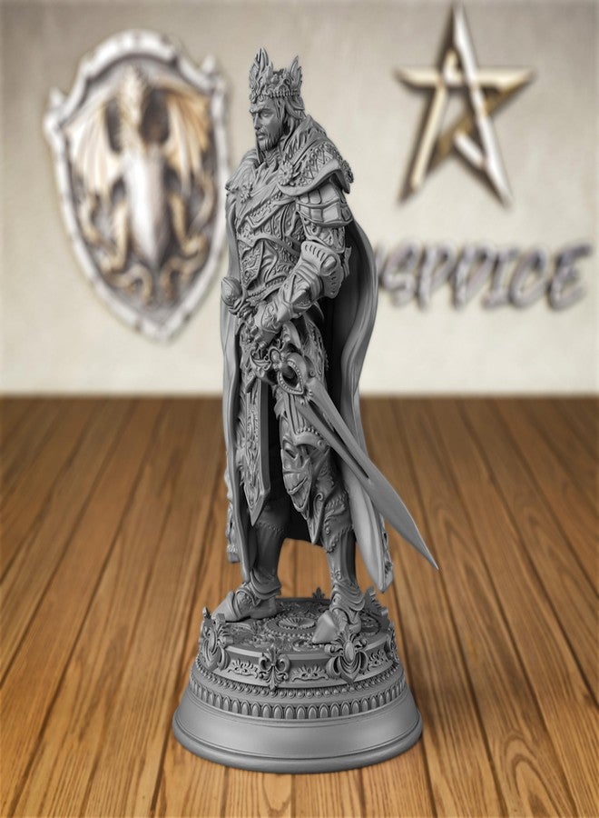 AUSPDICE 32mm Warrior King D&D Miniature Statue for Wargaming and Gaming, 32mm, 3D Printed Fantasy Gaming Mini Ideal for TTRPG Players - Image 2