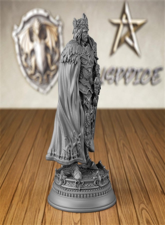 AUSPDICE 32mm Warrior King D&D Miniature Statue for Wargaming and Gaming, 32mm, 3D Printed Fantasy Gaming Mini Ideal for TTRPG Players - Image 3